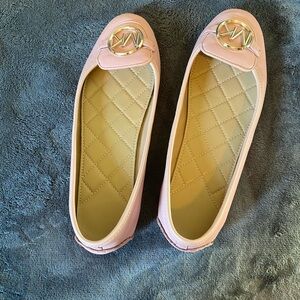 Michael Kors Pink Flats with Gold Logo